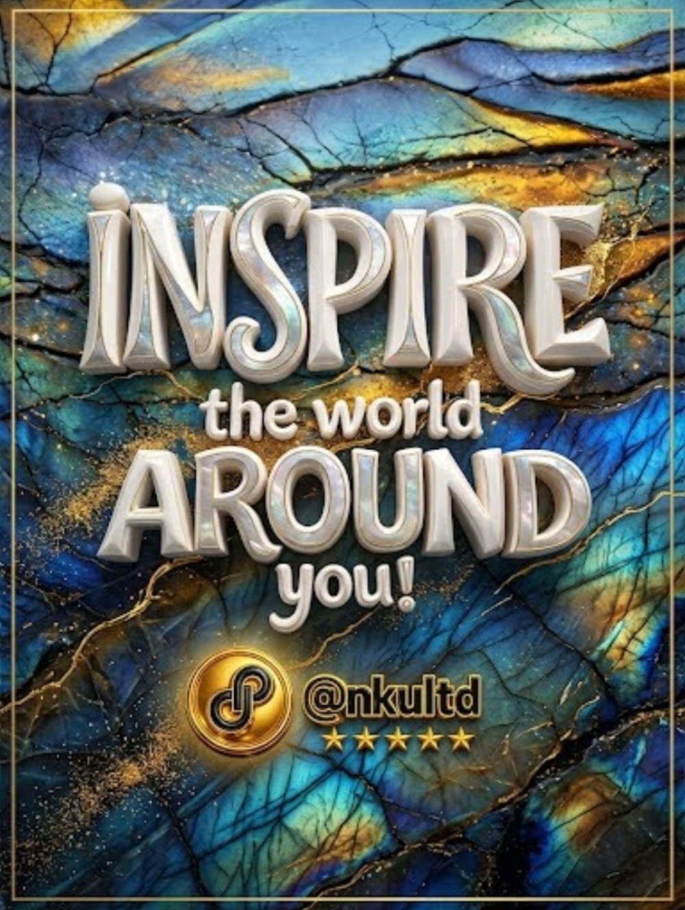 Aqua Beaded Statement Hoop Earrings Handmade Artisan Boho Ethnic Gold Drop - Picture 8 of 16